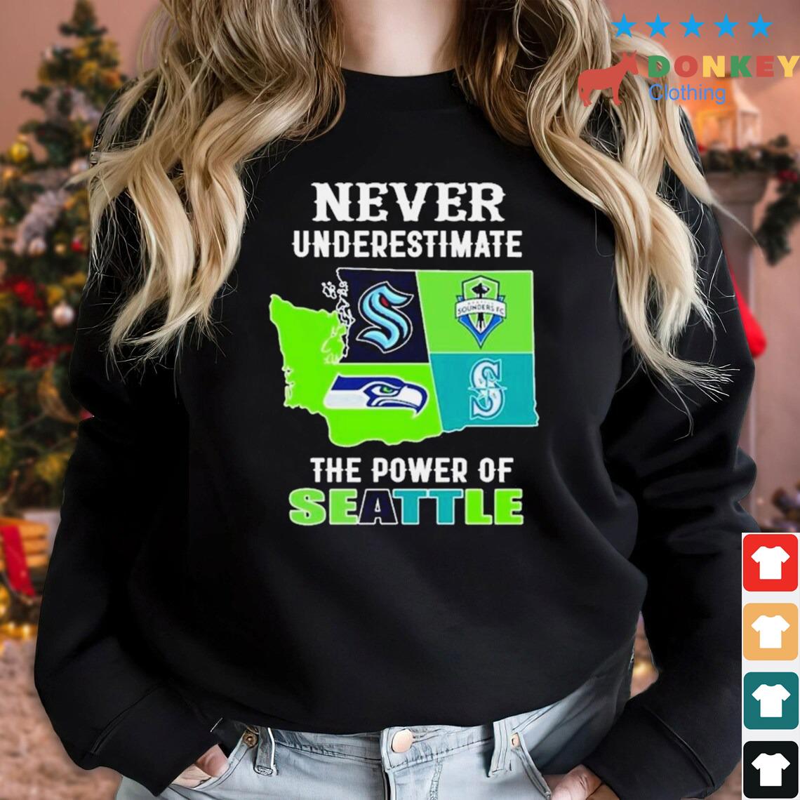 Never Underestimate The Power Of Seattle Seahawks Forever Seahawk Shirt