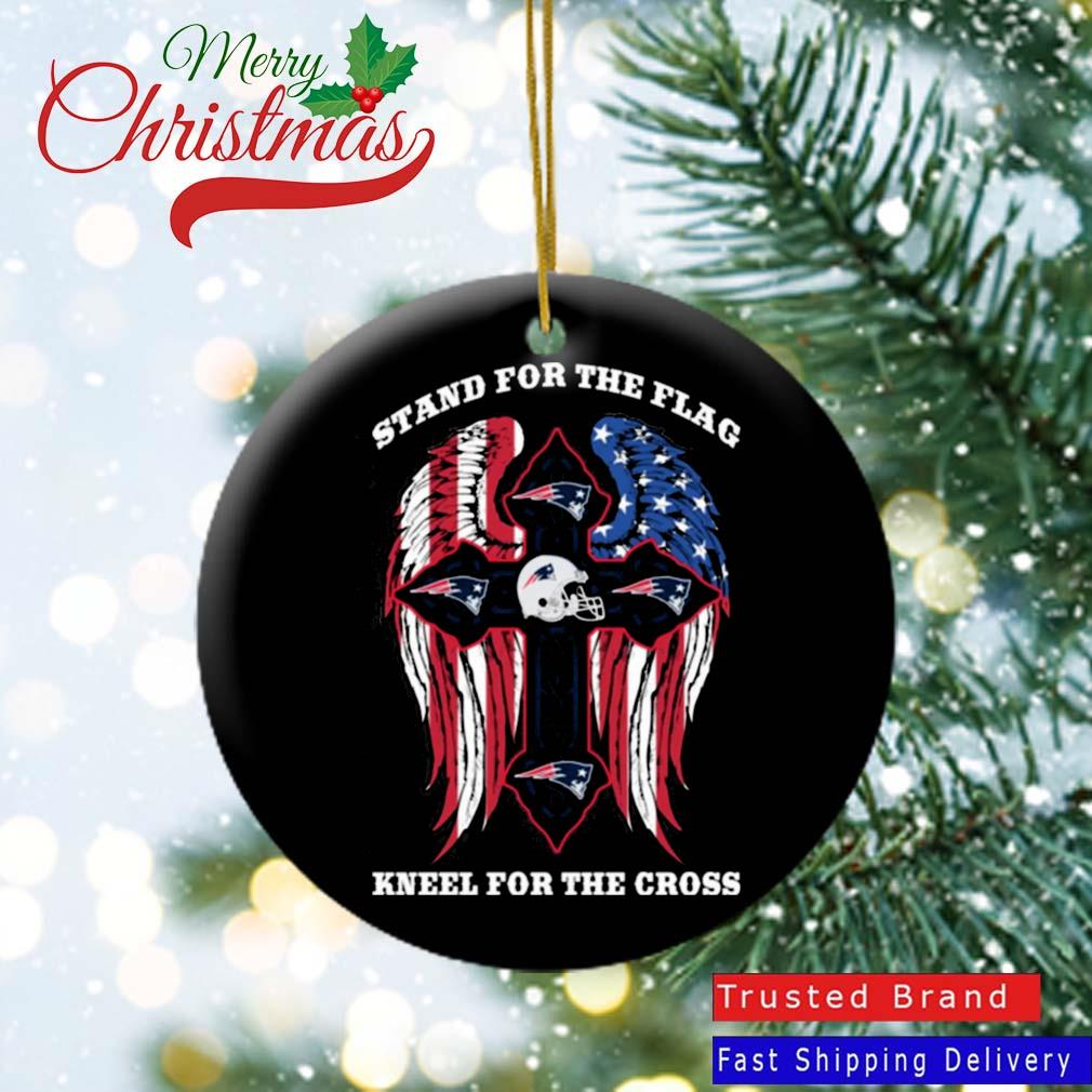 New England Patriots Stand For The Flag Kneel For The Cross Ornament