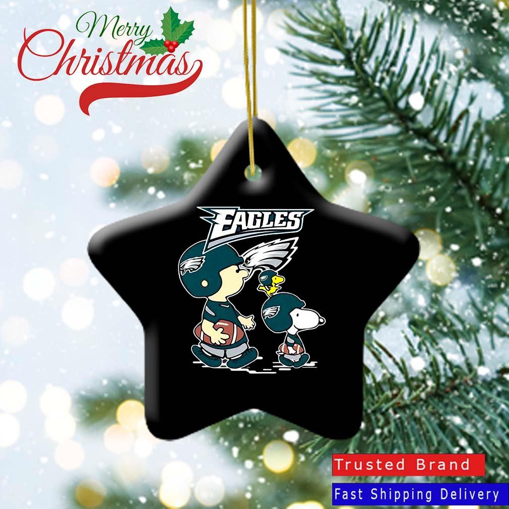 NFL Philadelphia Eagles Charlie Brown Snoopy And Woodstock Ornament