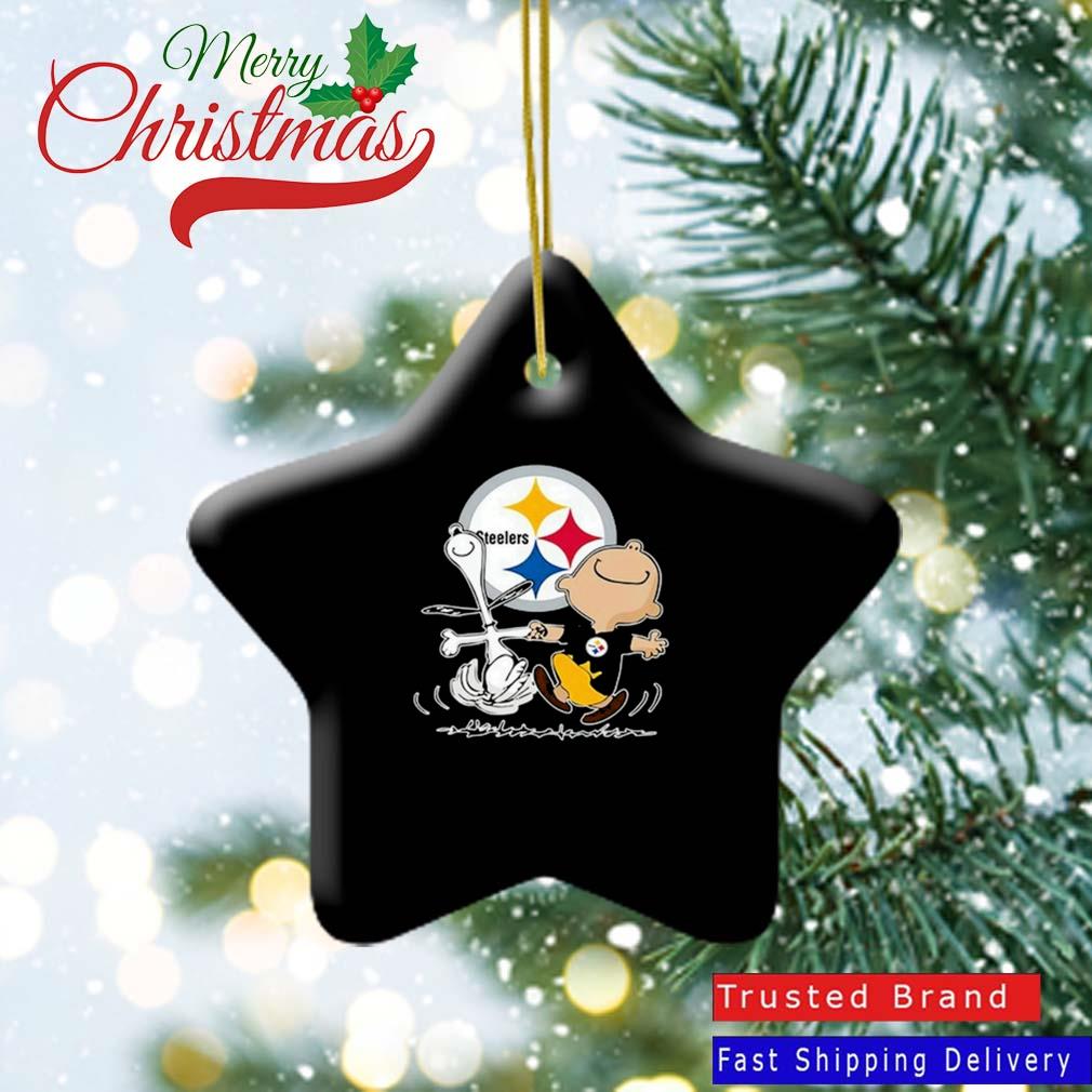 NFL Pittsburgh Steelers Charlie Brown Snoopy Dancing Ornament