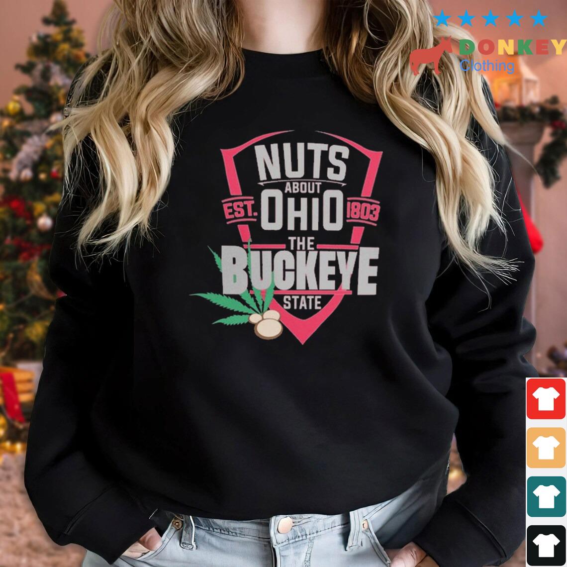 Nuts About Ohio The Buckeye State NCAA Football Shirt