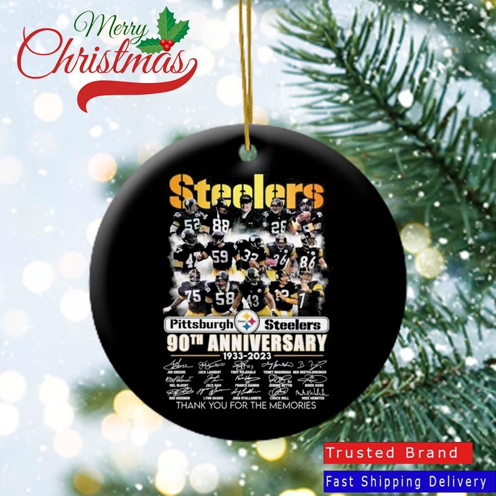 Pittsburgh Steelers 90th Anniversary 1933 – 2023 Thank You For The Memories Signatures Ornament