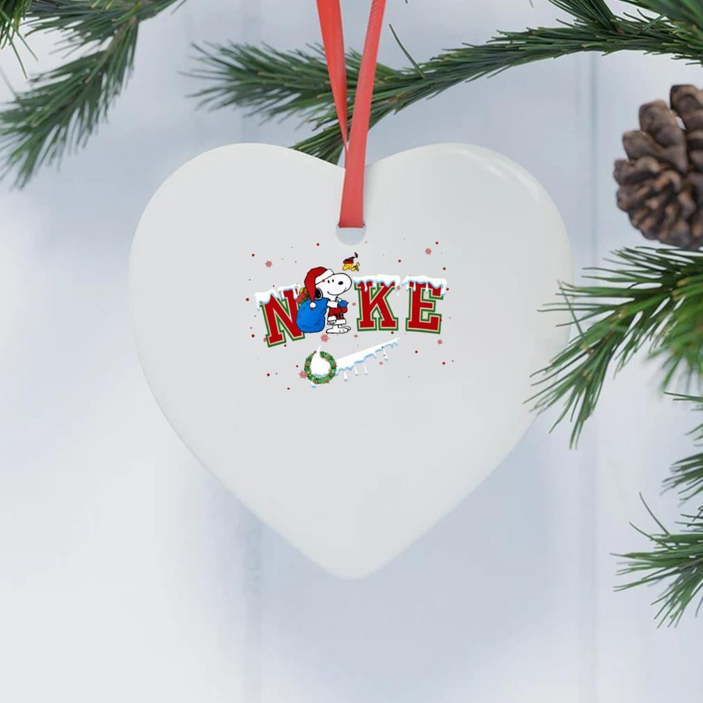 Santa Snoopy And Woodstock Nike Merry Christmas 2022 Ornament