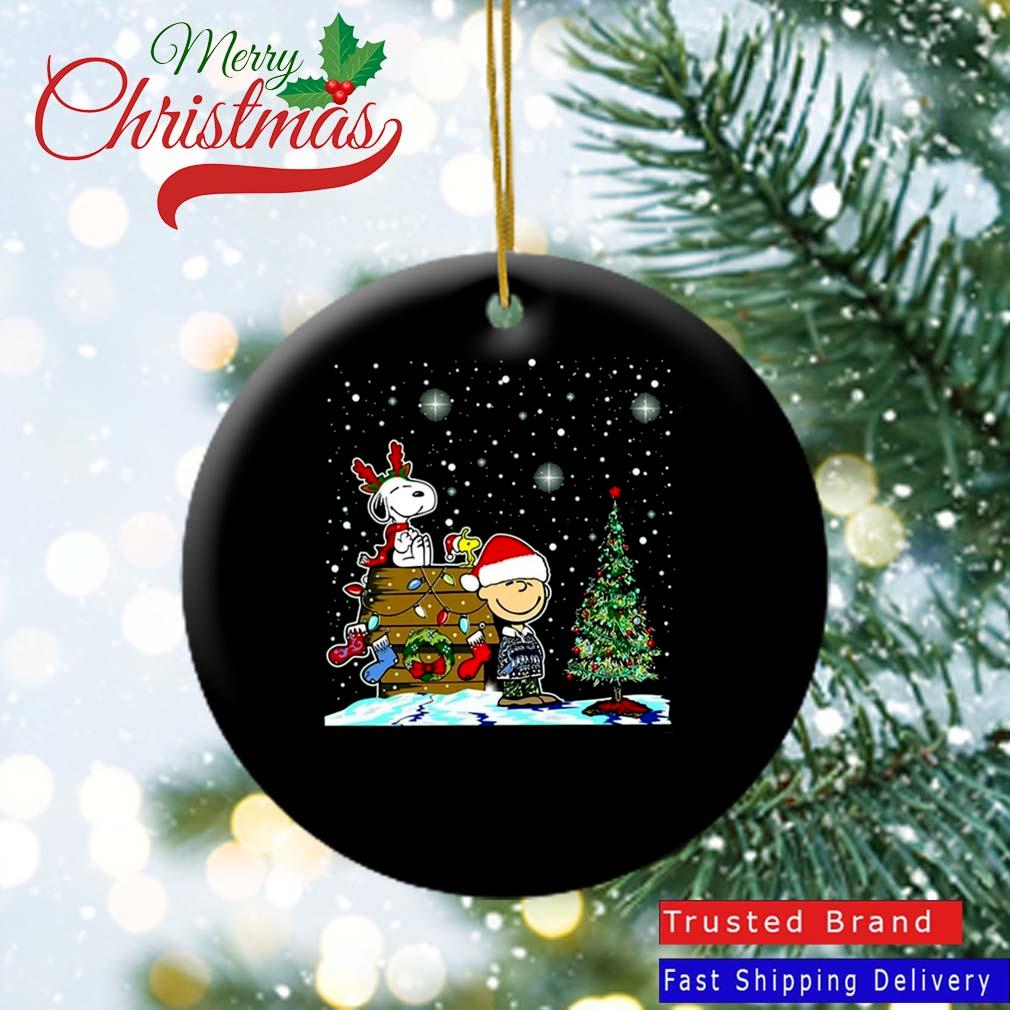 Snoopy Charlie Brown And Woodstock Merry Christmas Light 2022 Ornament