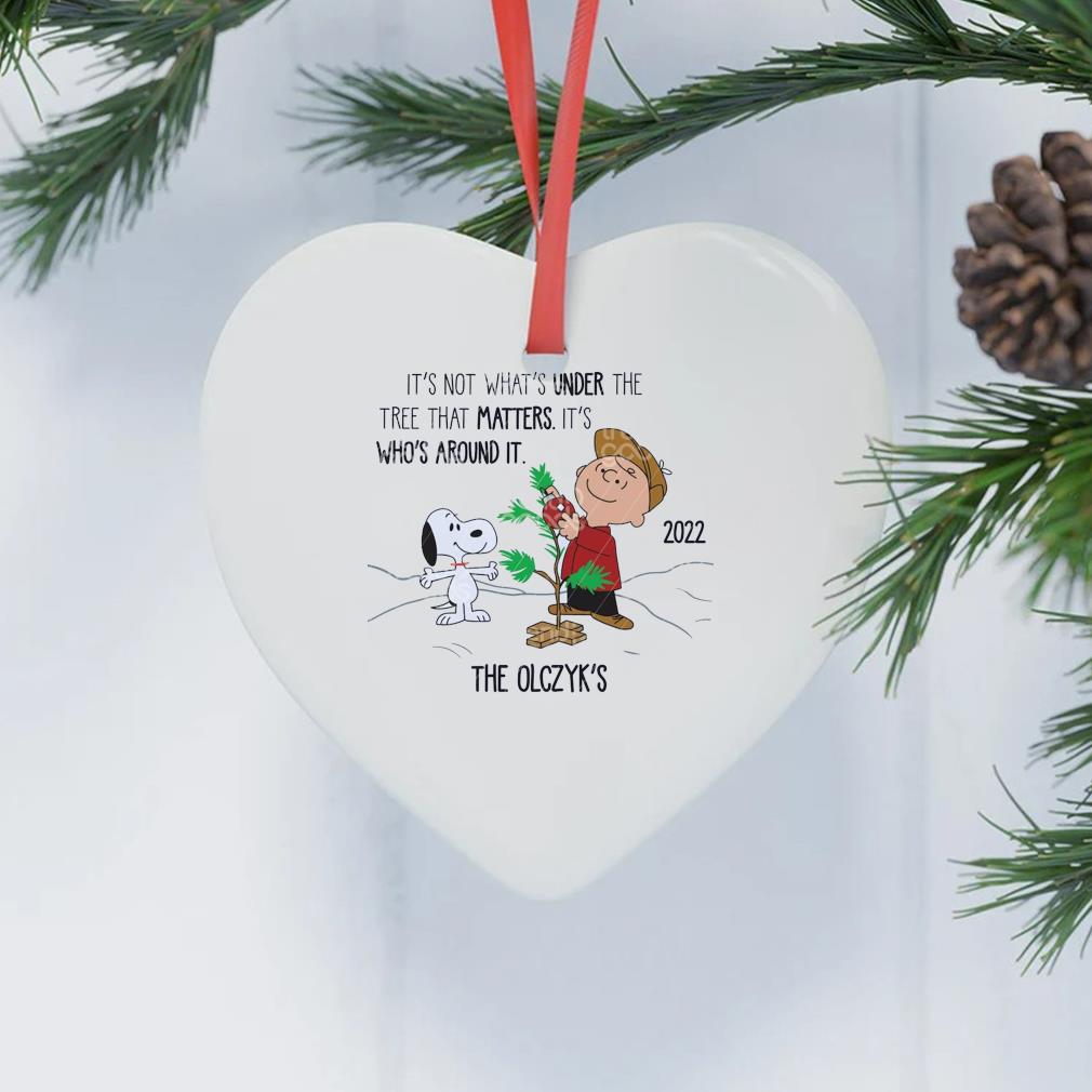 Snoopy Charlie Brown Tree Ornament It's Not What Under The Tree That Matters The Olczyk's Christmas 2022 Ornament
