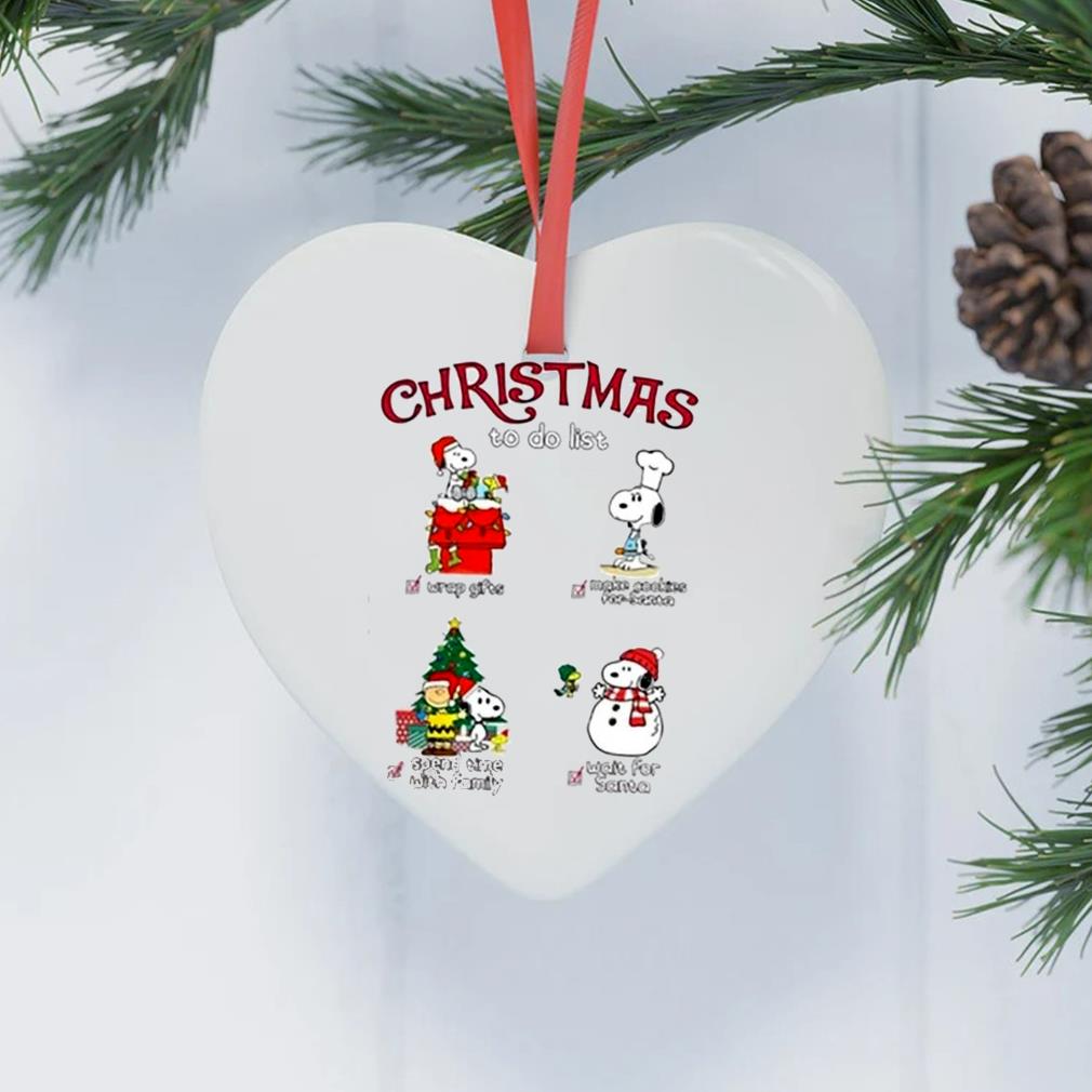 Snoopy Dog Christmas Xmas To Do List 2022 Ornament