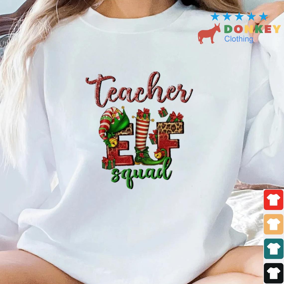 Teacher Elf Squad Christmas Sweater