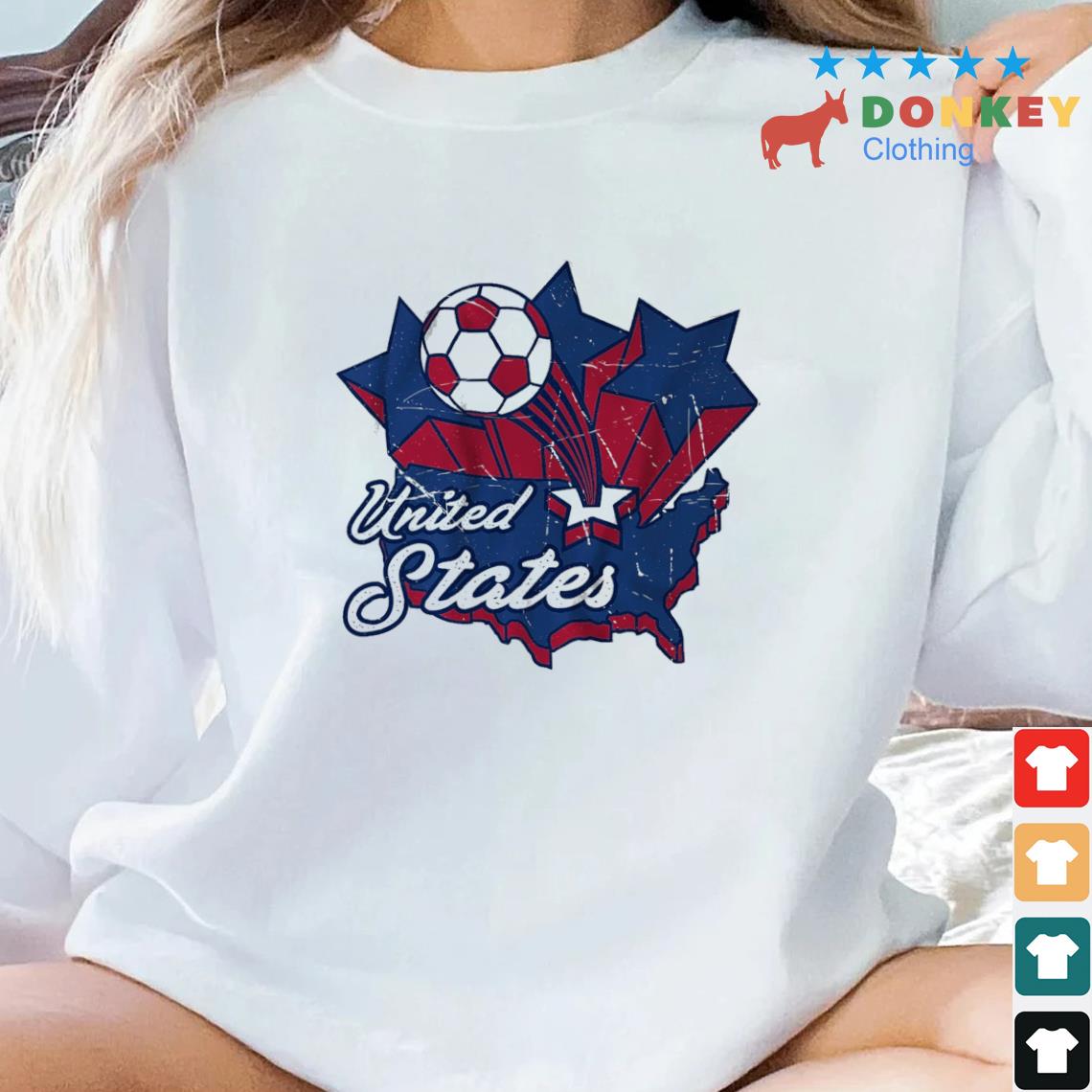 USA Soccer Vintage Map 2022 Shirt