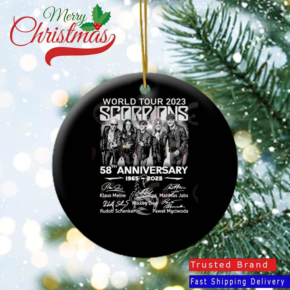 World Tour 2023 Scorpions 58th Anniversary 1965 – 2023 Signatures Ornament