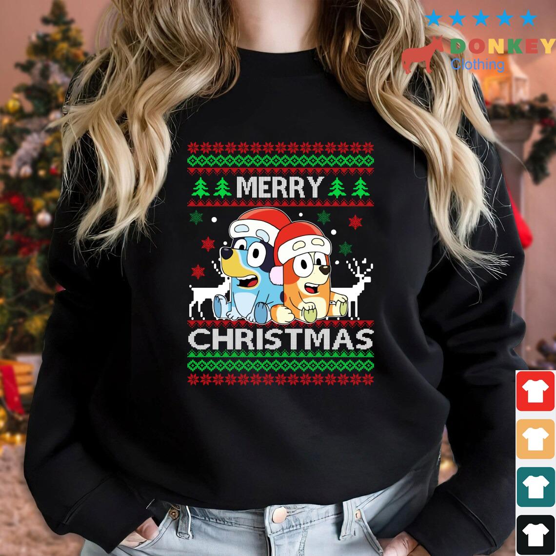 Bluey Ugly Merry Christmas 2022 sweater