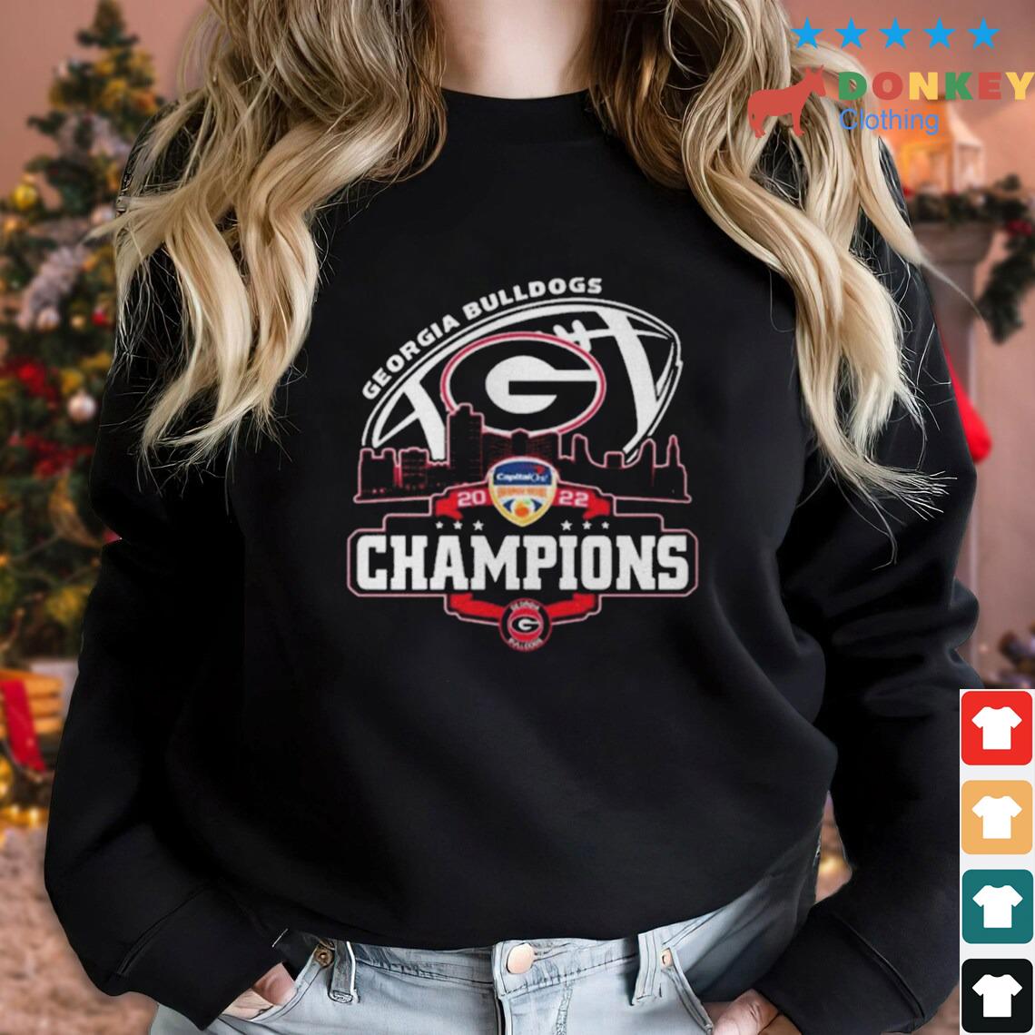 Champions Georgia Bulldogs Logo Drance Bowl City 2022 Shirt