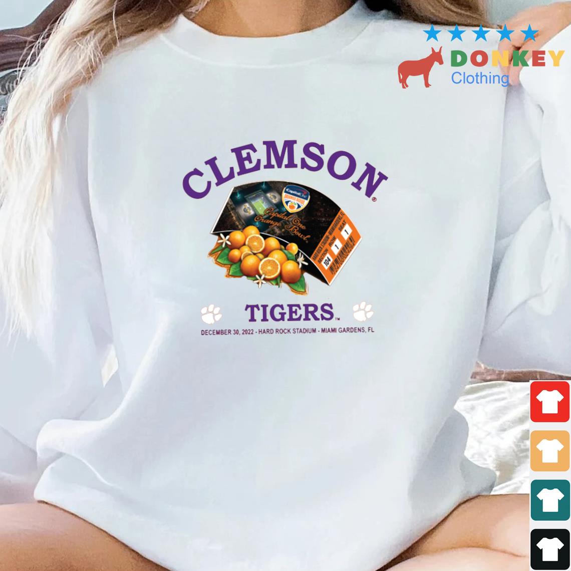 Clemson Tigers December 30 2022 Hard Rock Stadium shirt