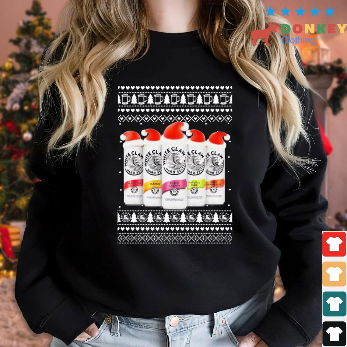 Five Flavors White Claw Hard Seltzer Ugly Christmas Sweater