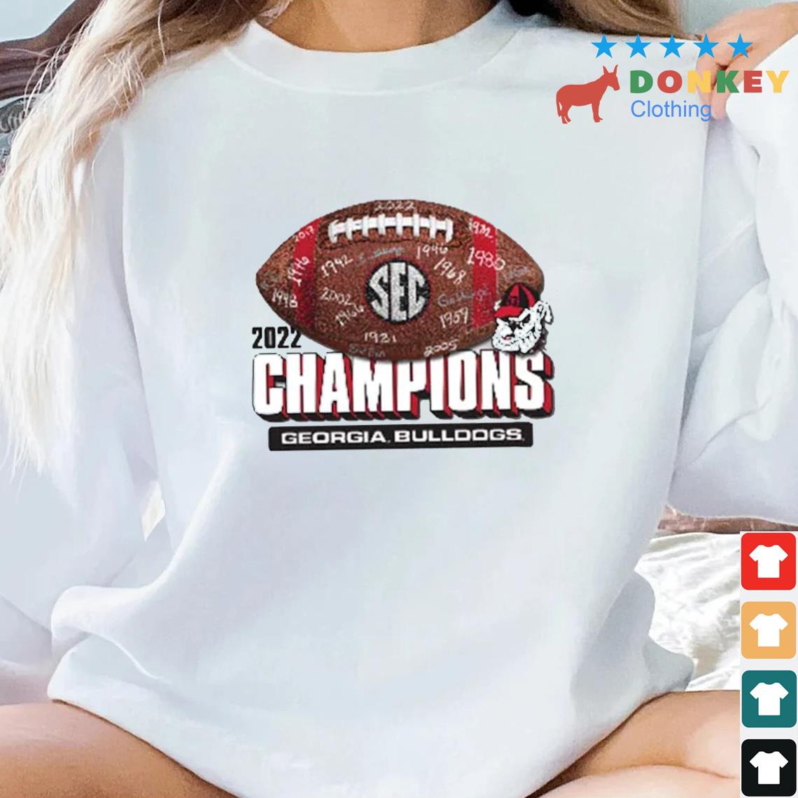 Georgia Bulldogs 2022 SEC Champions Football Shirt