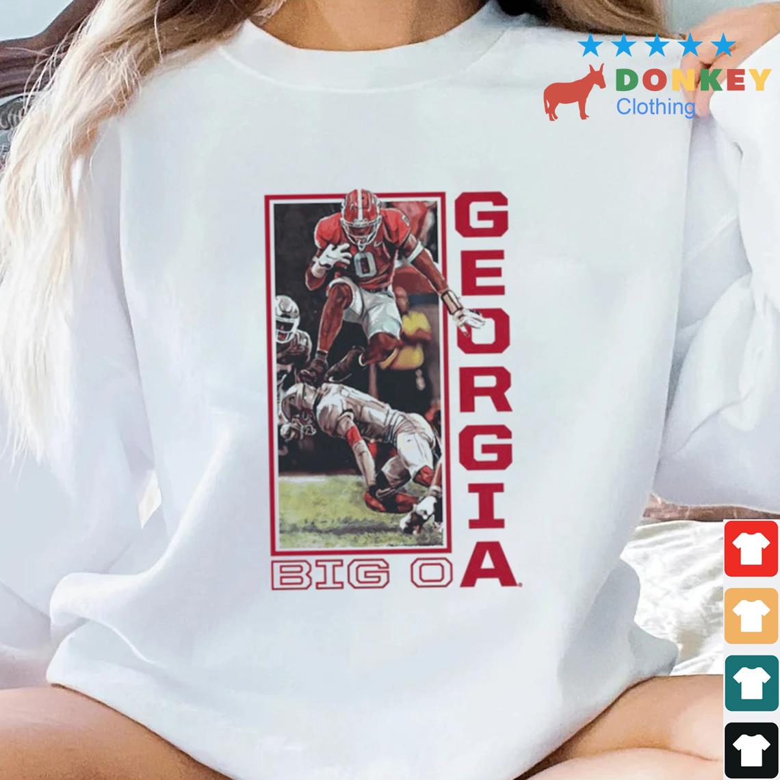 Georgia Football Darnell Washington Hurdle Big O Shirt