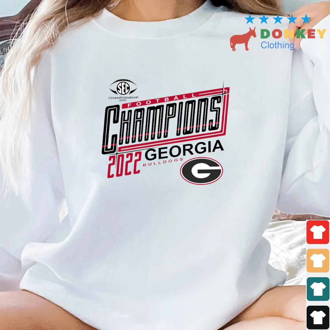 Hot Georgia Bulldogs 2022 SEC Football Conference Champions Men's shirt