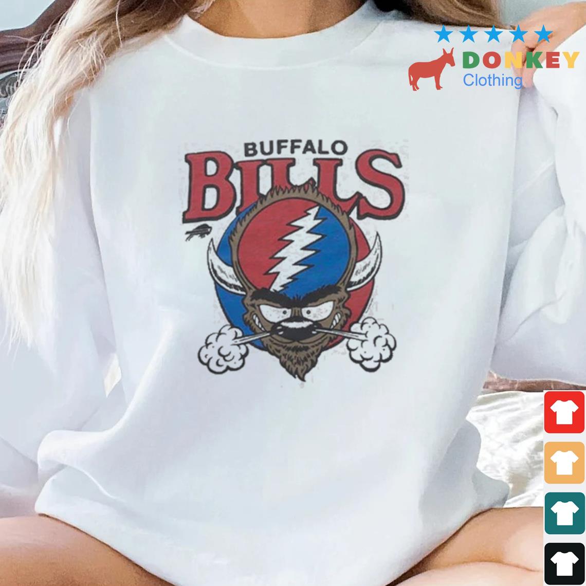 NFL x Grateful Dead x Buffalo Bills Mascot 2022 Shirt