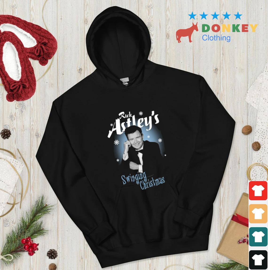 Rick Astley Swinging Christmas Sweater hoodie don den