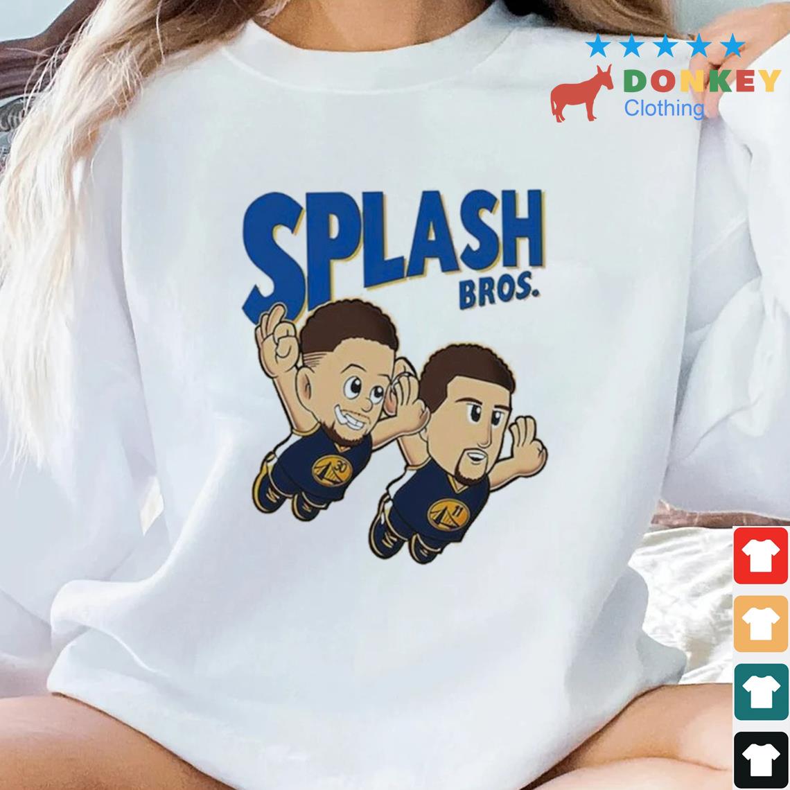 Stephen Curry And Klay Thompson Golden State Warriors Splash Bros Mario Shirt