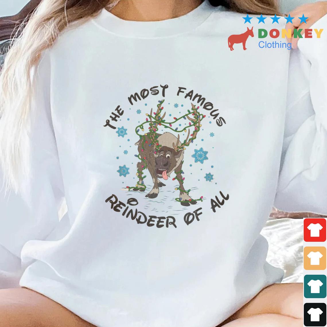 The Most Famous Reindeer Of All Vintage Christmas Lights Sweater