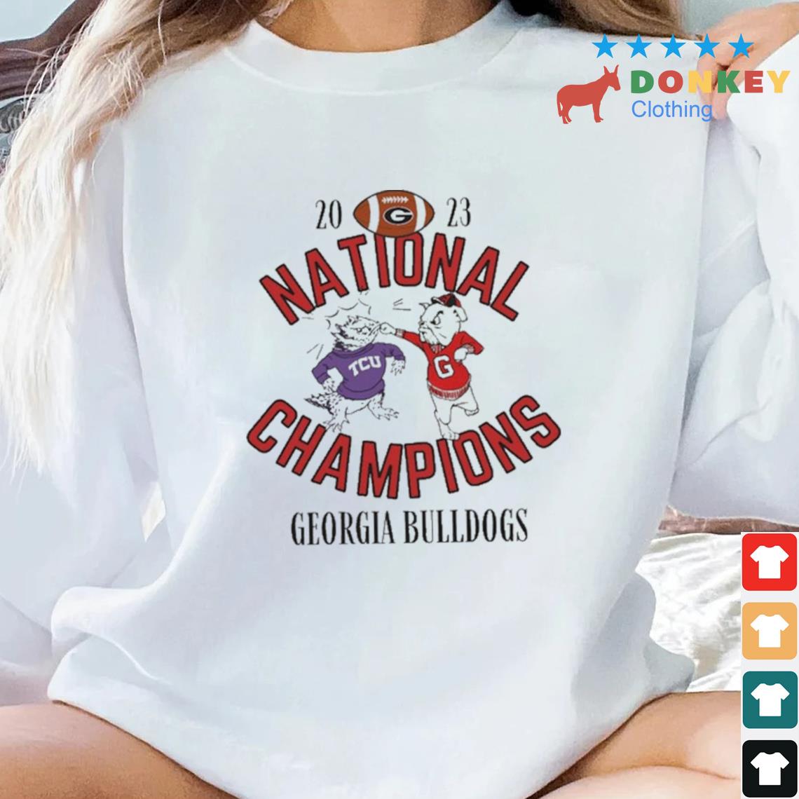 Georgia Bulldogs Uga Mascot Vs SuperFrog Mascot 2023 National Champions shirt