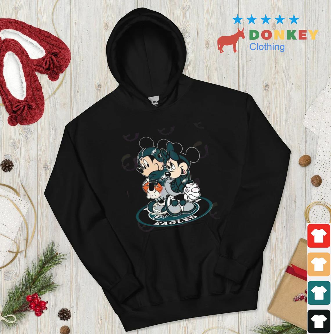 NFL Philadelphia Eagles Mickey Mouse And Minnie Mouse Shirt hoodie don den