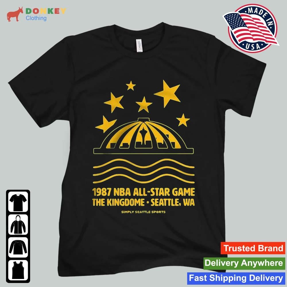 Official 1987 NBA All Star Game The Kingdome Seattle WA Shirt
