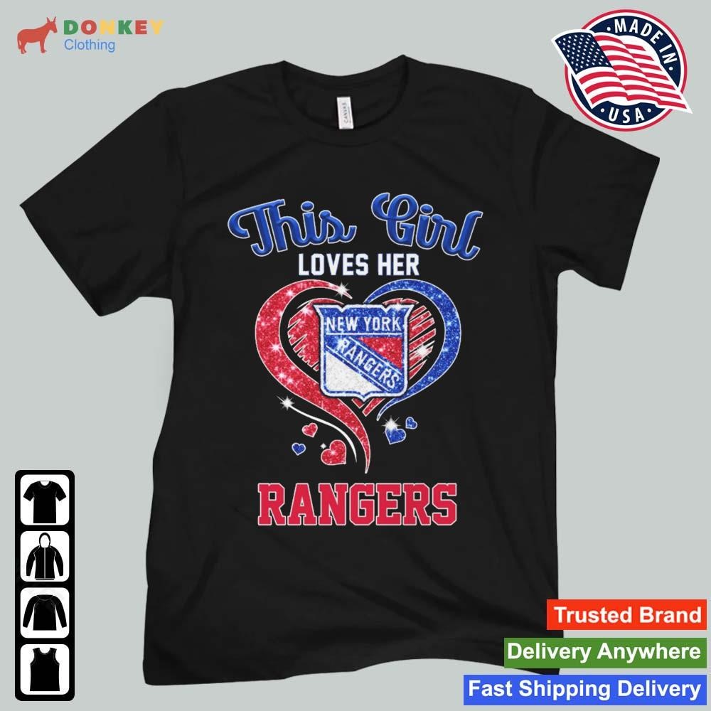 This Girl Loves Her New York Rangers Diamond Heart shirt