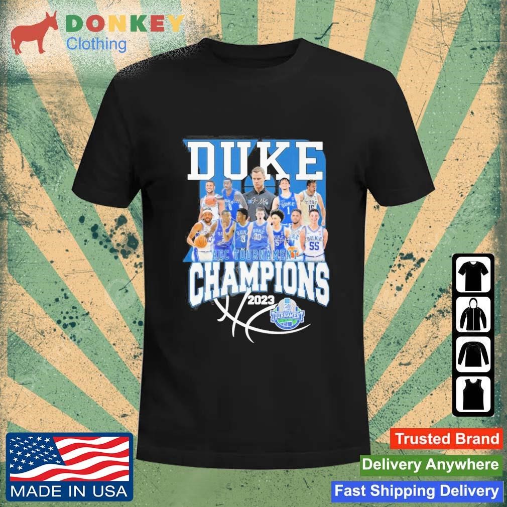 Duke Blue Devils ACC Tournament Champions 2023 Signatures Shirt