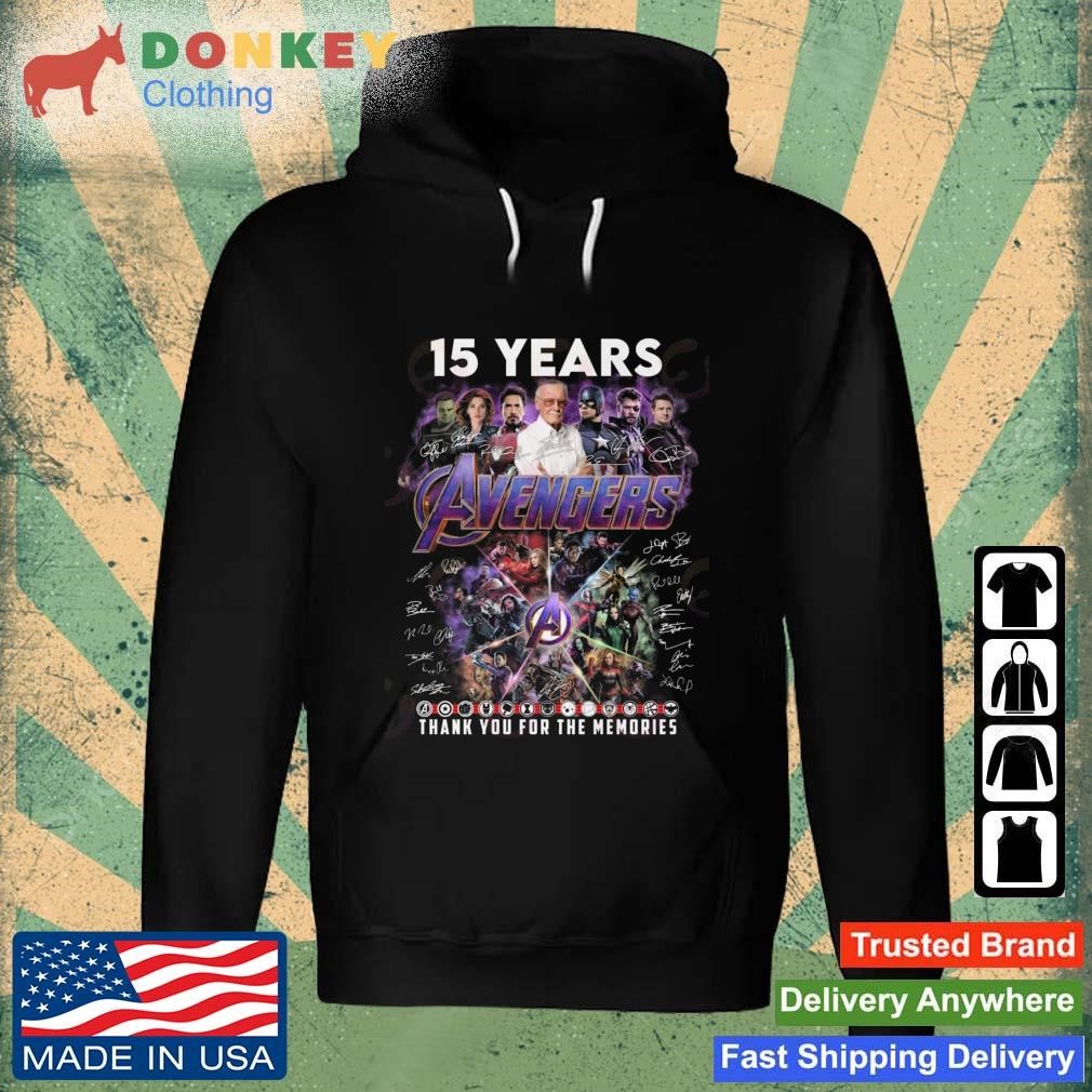 15 Years Avengers All Characters Thank You For The Memories Signatures Shirt Hoodie.jpg