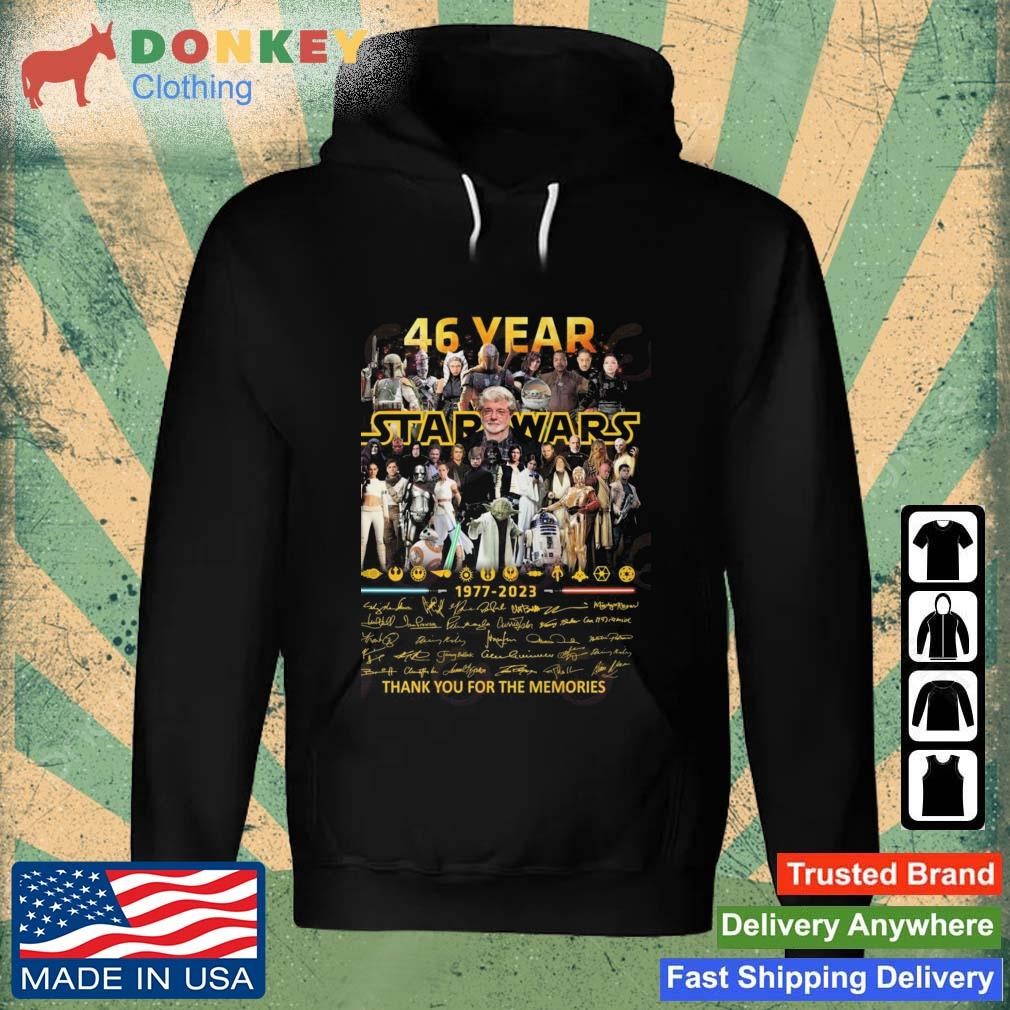 46 Years Star Wars 1977 – 2023 All Members Signature Thank You For The Memories Signatures Shirt Hoodie.jpg