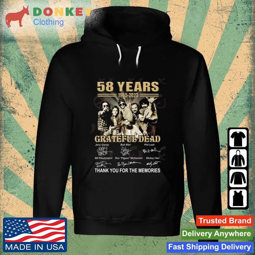 58 Years 1965 – 2023 Grateful Dead Thank You For The Memories Signatures Shirt Hoodie.jpg