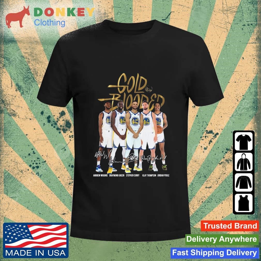 Gold Blooded NBA Golden State Warriors Signatures Shirt