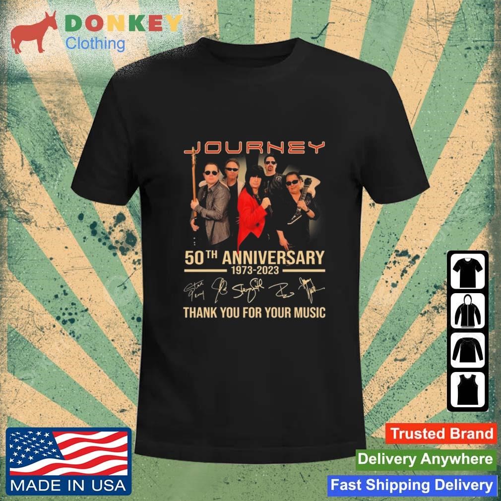 Journey 50th Anniversary 1973 – 2023 Thank You For Your Music Signatures Shirt