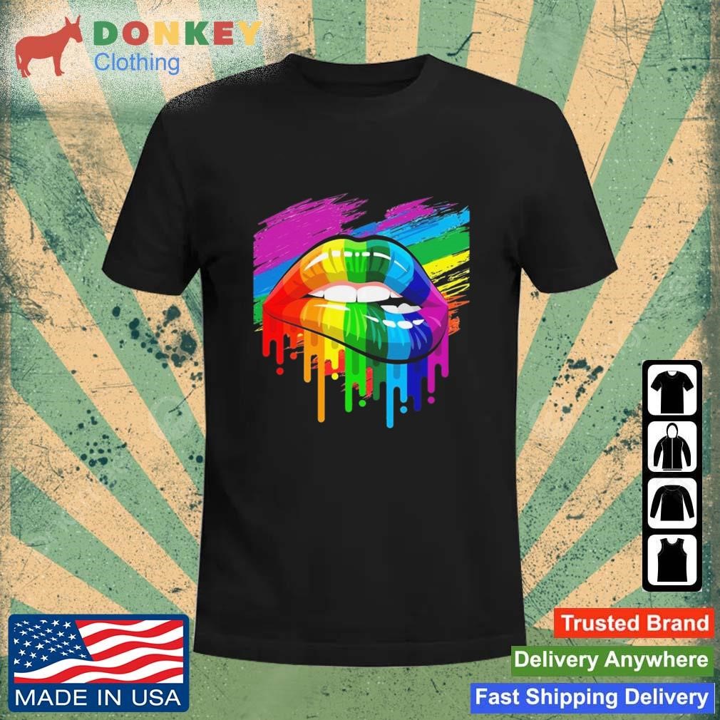 Rainbow Lips LGBT Pride Month Rainbow Flag 2023 Shirt
