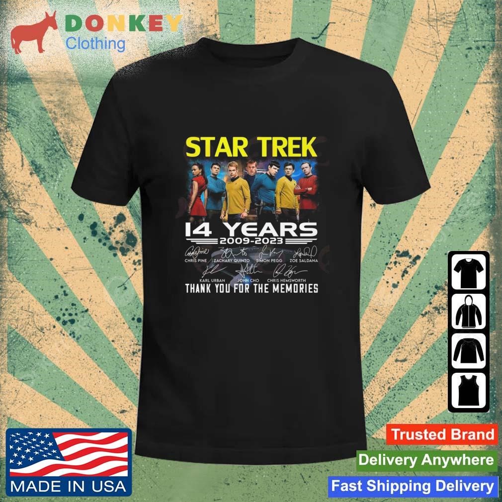 Star Trek 14 Years 2009 – 2023 Thank You For The Memories Signatures Shirt