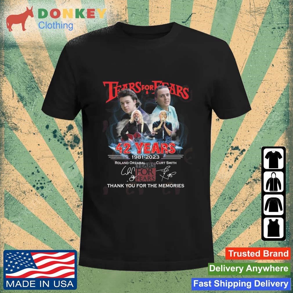Tears For Fears 42 Years 1981 – 2023 Thank You For The Memories Signatures Shirt