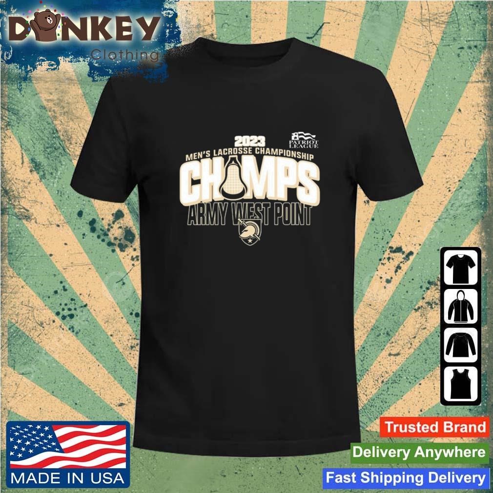 Army Black Knights 2023 Patriot League Men's Lacrosse Tournament Champions Shirt