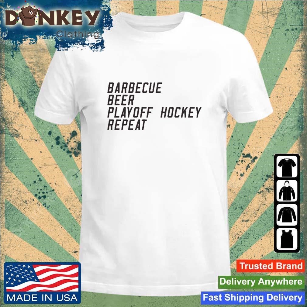 Barbecue Beer Playoff Hockey Repeat Shirt