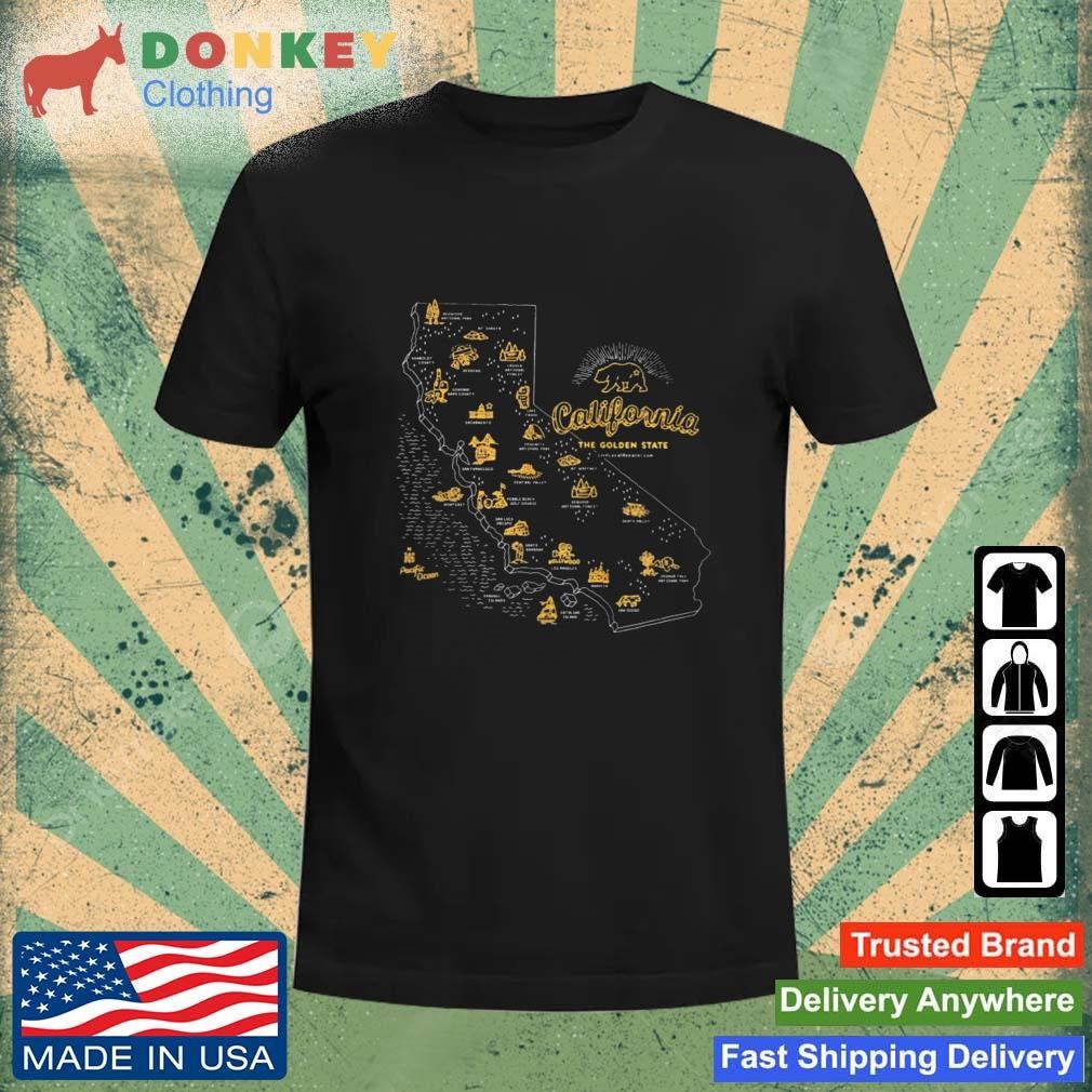 Bear California Map The Golden State Shirt