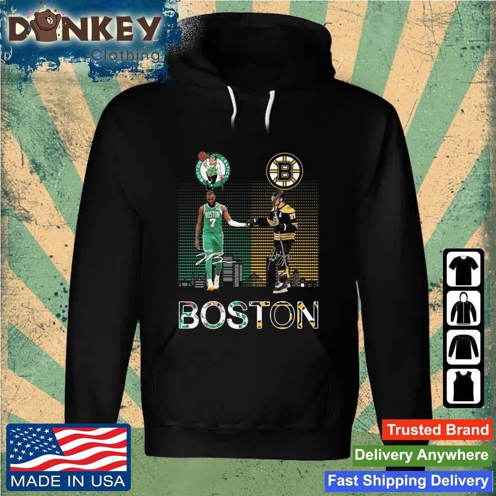 Boston Bruins And Boston Celtics Skylines Signatures Shirt Hoodie.jpg