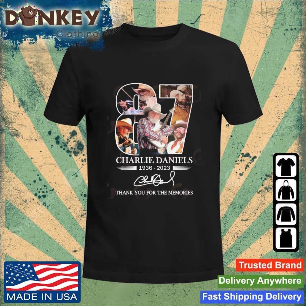Charlie Daniels 1936 – 2023 Thank You For The Memories Signature Shirt