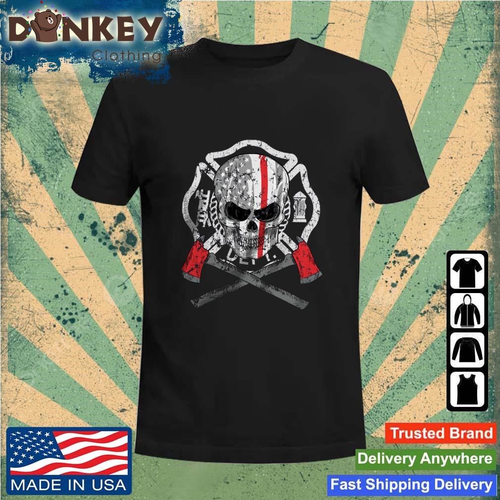 Fear No Flame Skull USA Flag Shirt