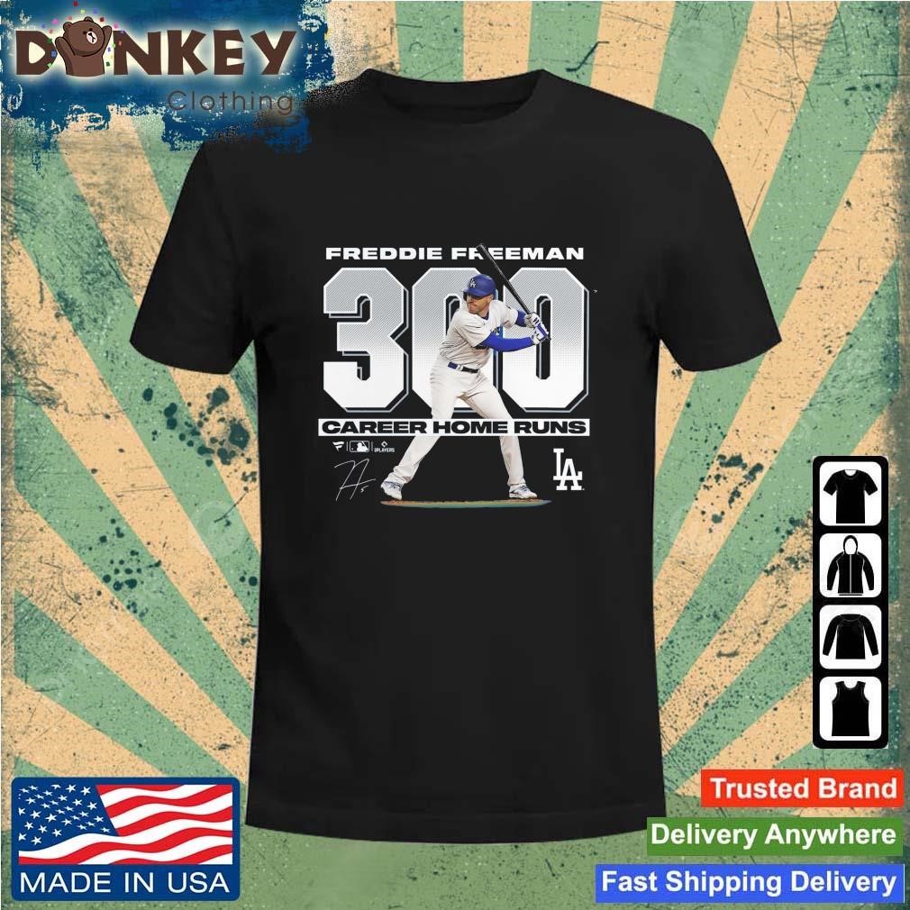 Freddie Freeman Los Angeles Dodgers 300 Career Home Runs Signature Shirt