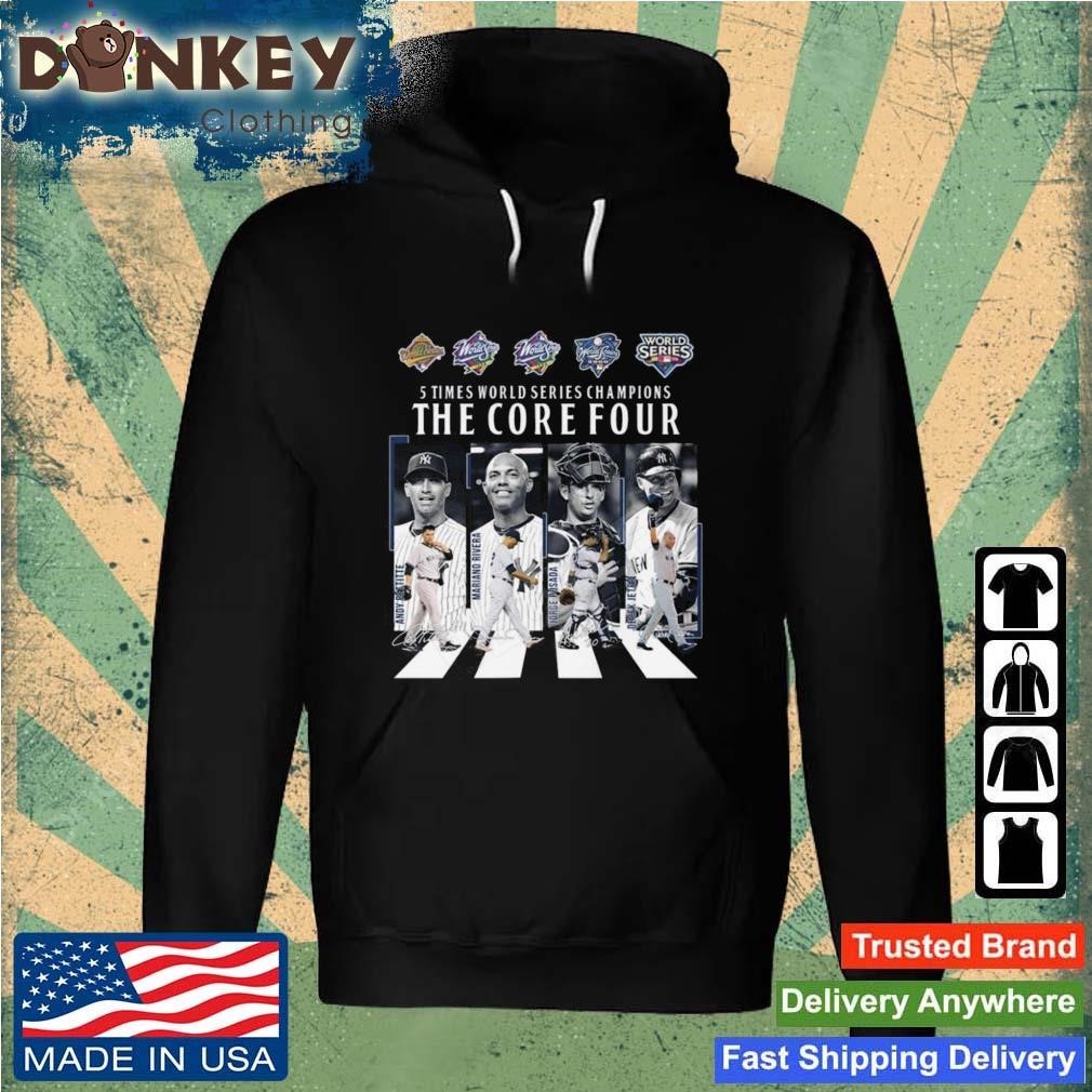 New York Yankees 5 Times World Series Champions The Core Four Abbey Road Signatures 2023 Shirt Hoodie.jpg