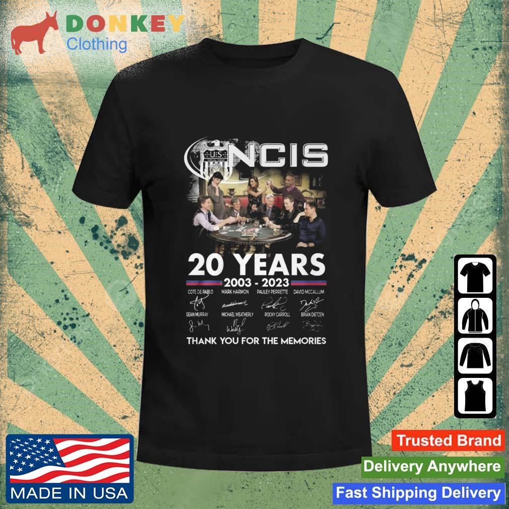 Nics 20 Years 2003-2023 Signatures Thank You For The Memories Shirt