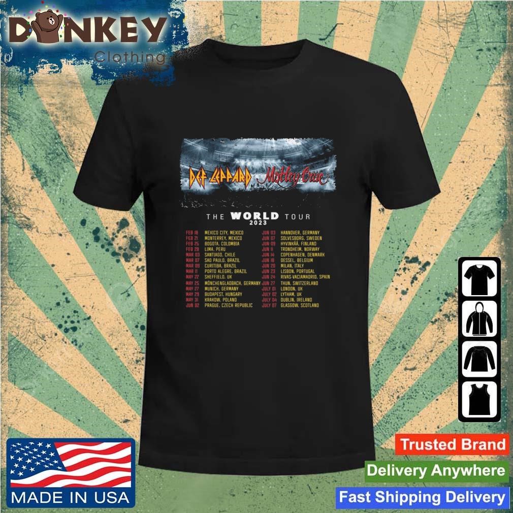 Official Def Leppard Motley Crue The World Tour 2023 shirt