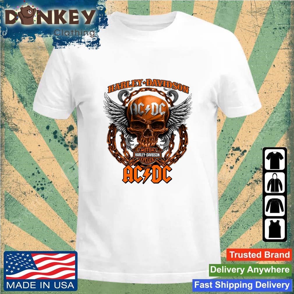 Original Skull Motor Harley Davidson Cycles AC DC shirt