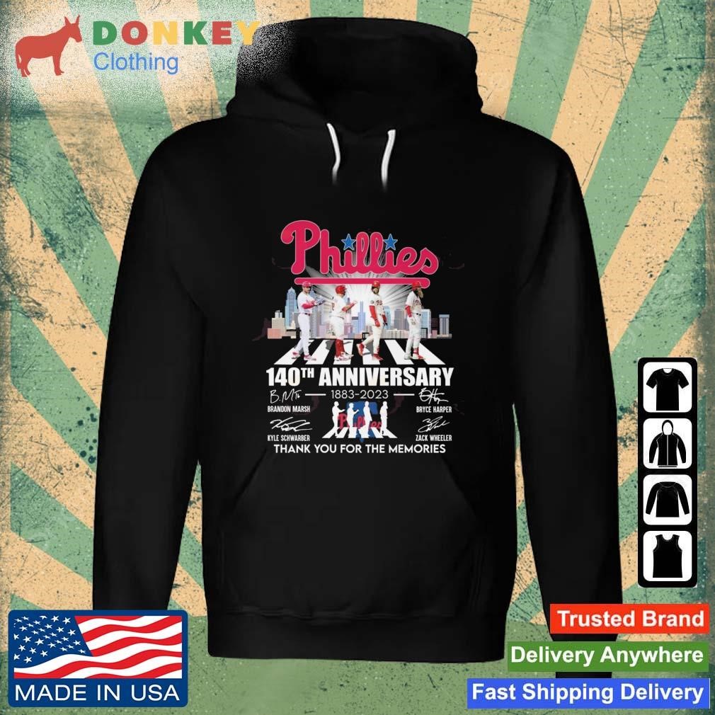 Phillies 140th Anniversary 1883 – 2023 Abbey Road Thank You For The Memories Signatures Shirt Hoodie.jpg