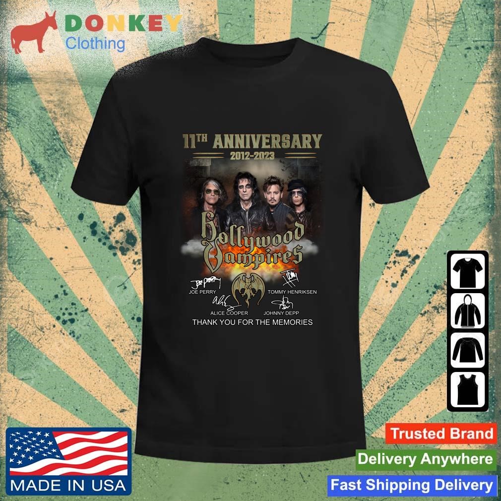 Premium 11th Anniversary 2012-2023 Hollywood Vampires Thank You For The Memories Signatures shirt